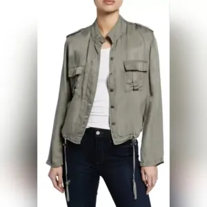 RAILS COLLINS JACKET Linen Blend sage green military Gorpcore Minimalist M