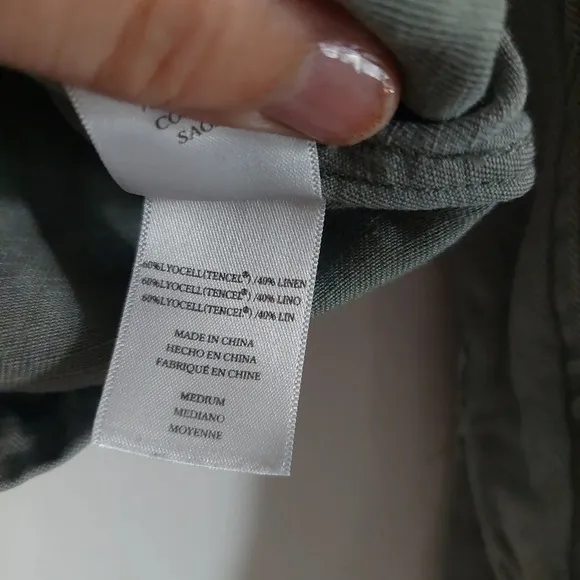RAILS COLLINS JACKET Linen Blend sage green military Gorpcore Minimalist M