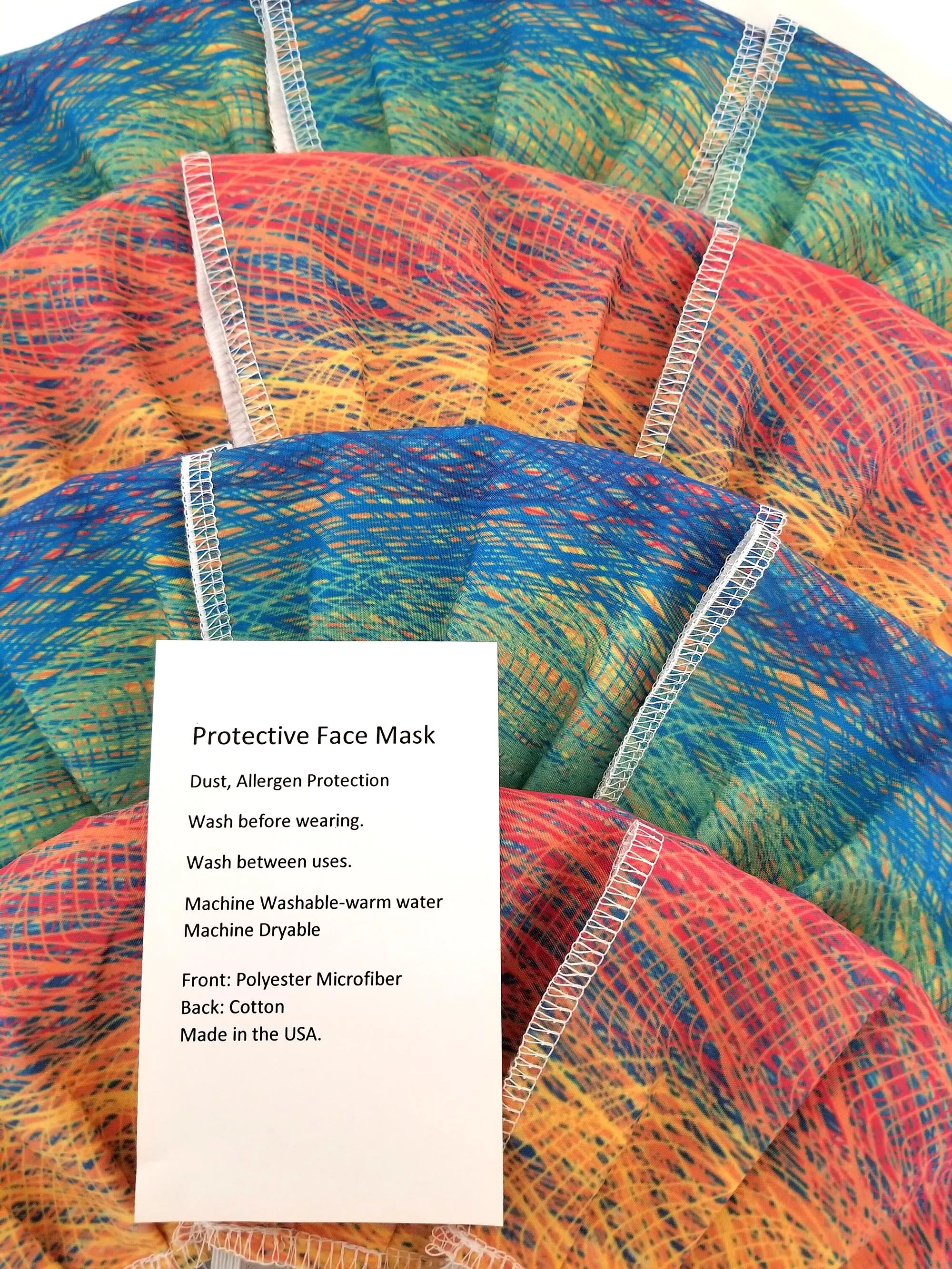 Rainbow Thread Double Layered Face Masks