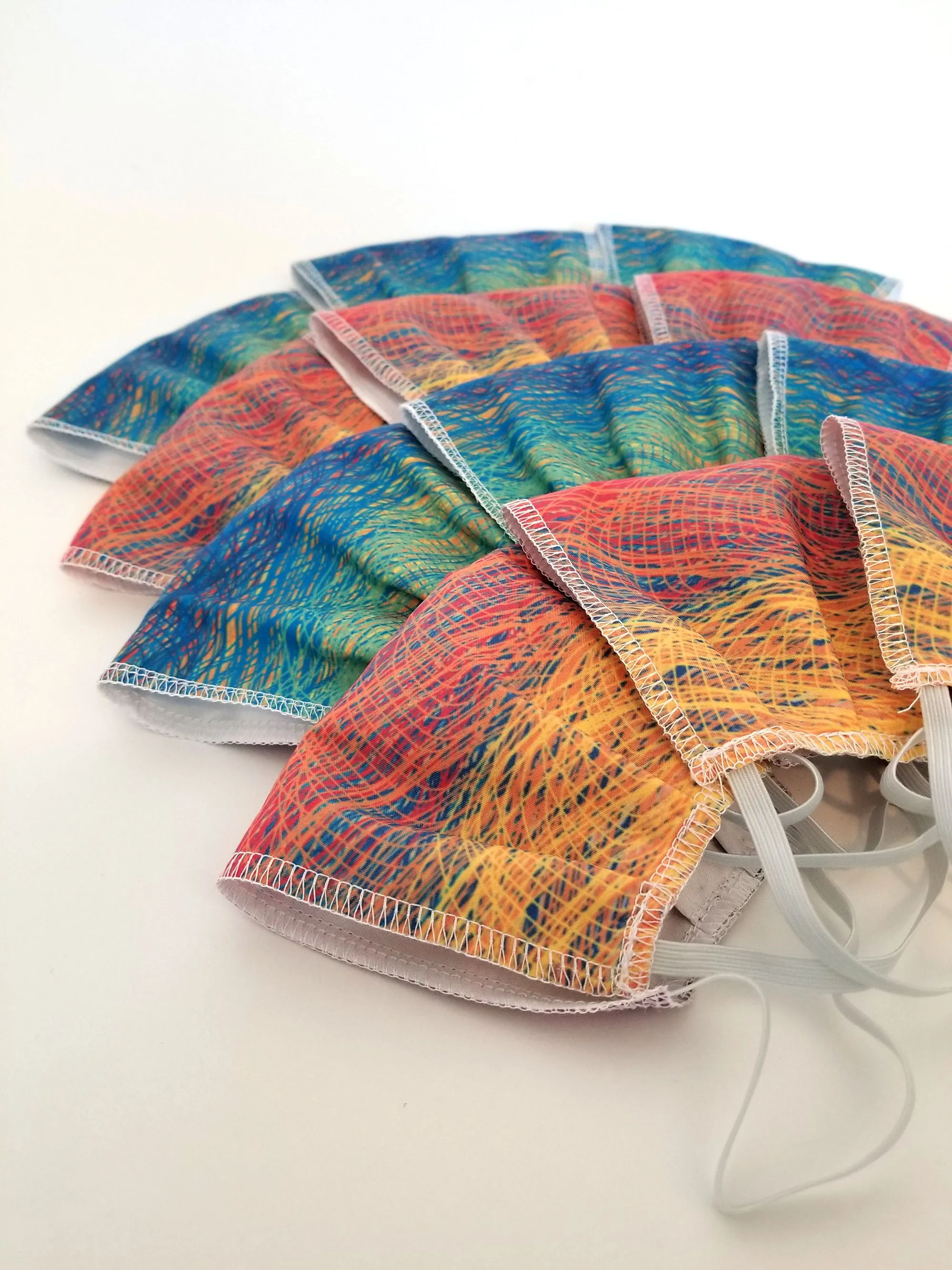 Rainbow Thread Double Layered Face Masks