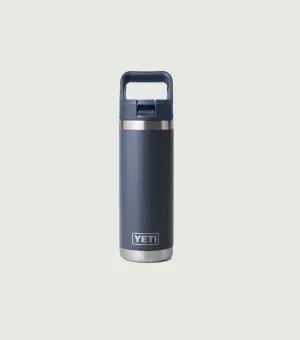 Rambler 18 Oz Straw Bottle Navy