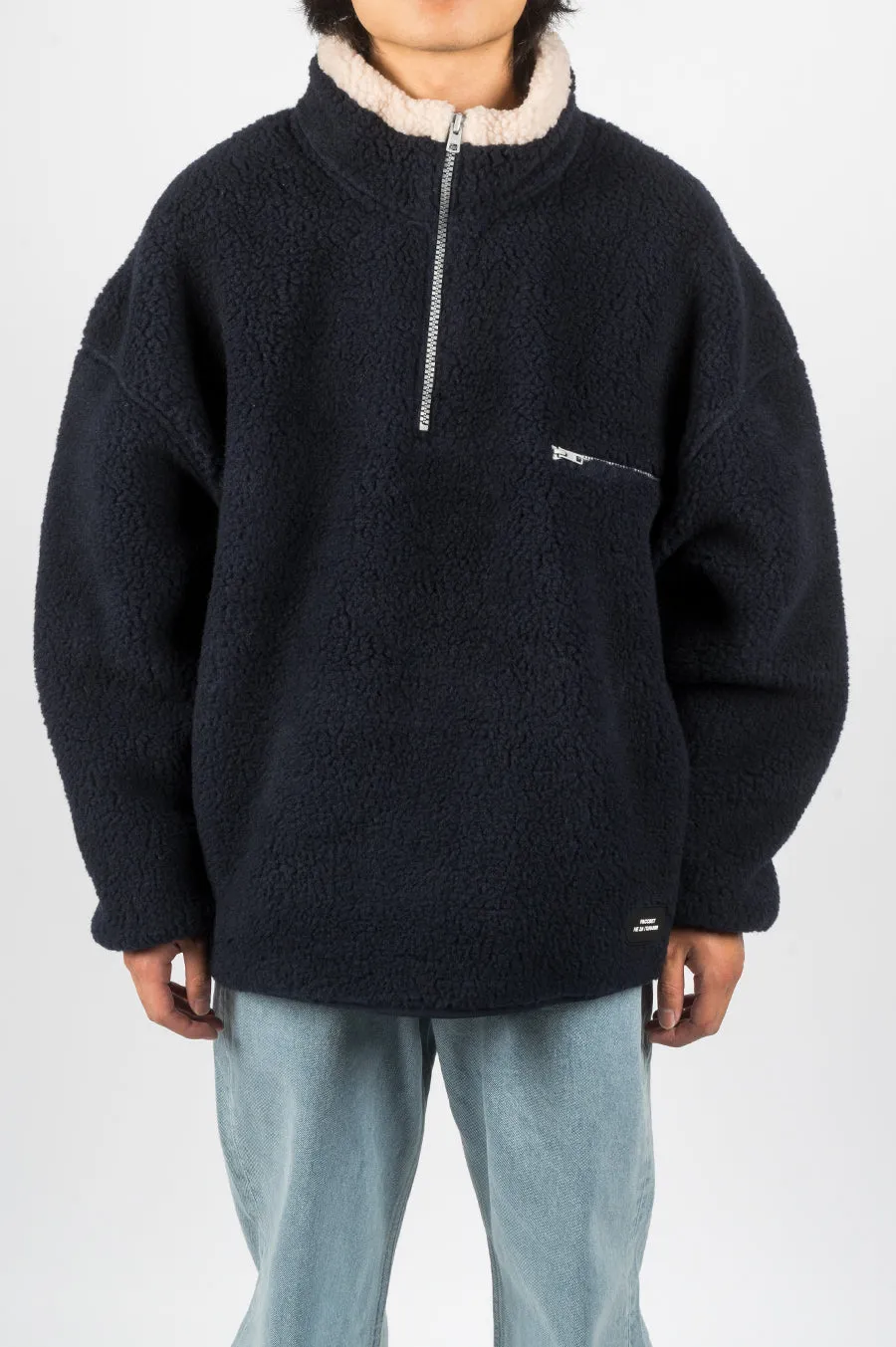 RASSVET PULLOVER FLEECE NAVY