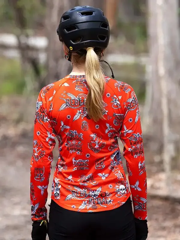 Rebel Pedal Women's Long Sleeve MTB Jersey
