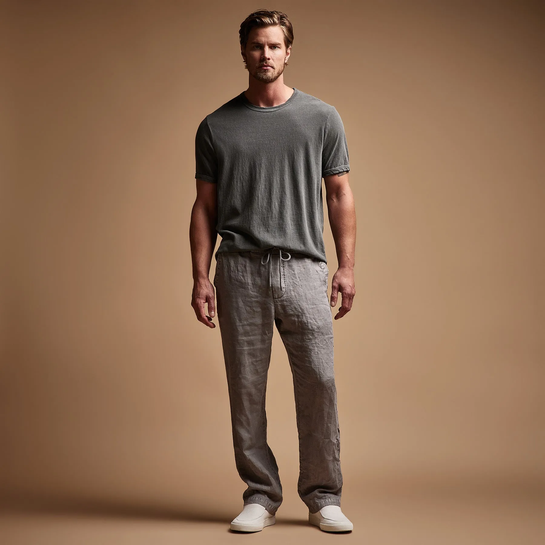 Relaxed Linen Pant - Silver Grey Pigment