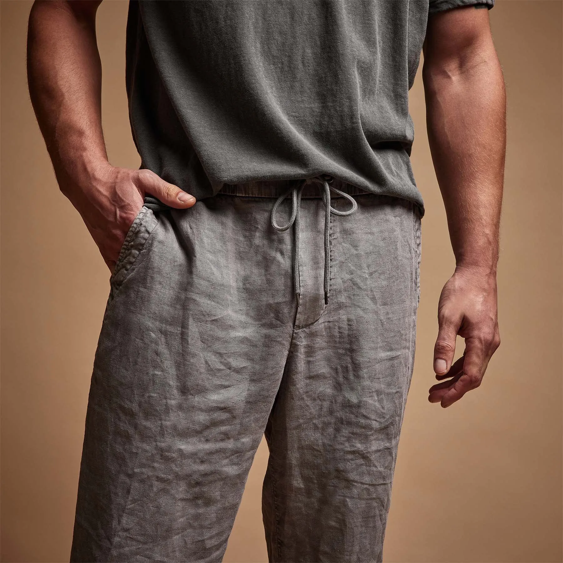 Relaxed Linen Pant - Silver Grey Pigment