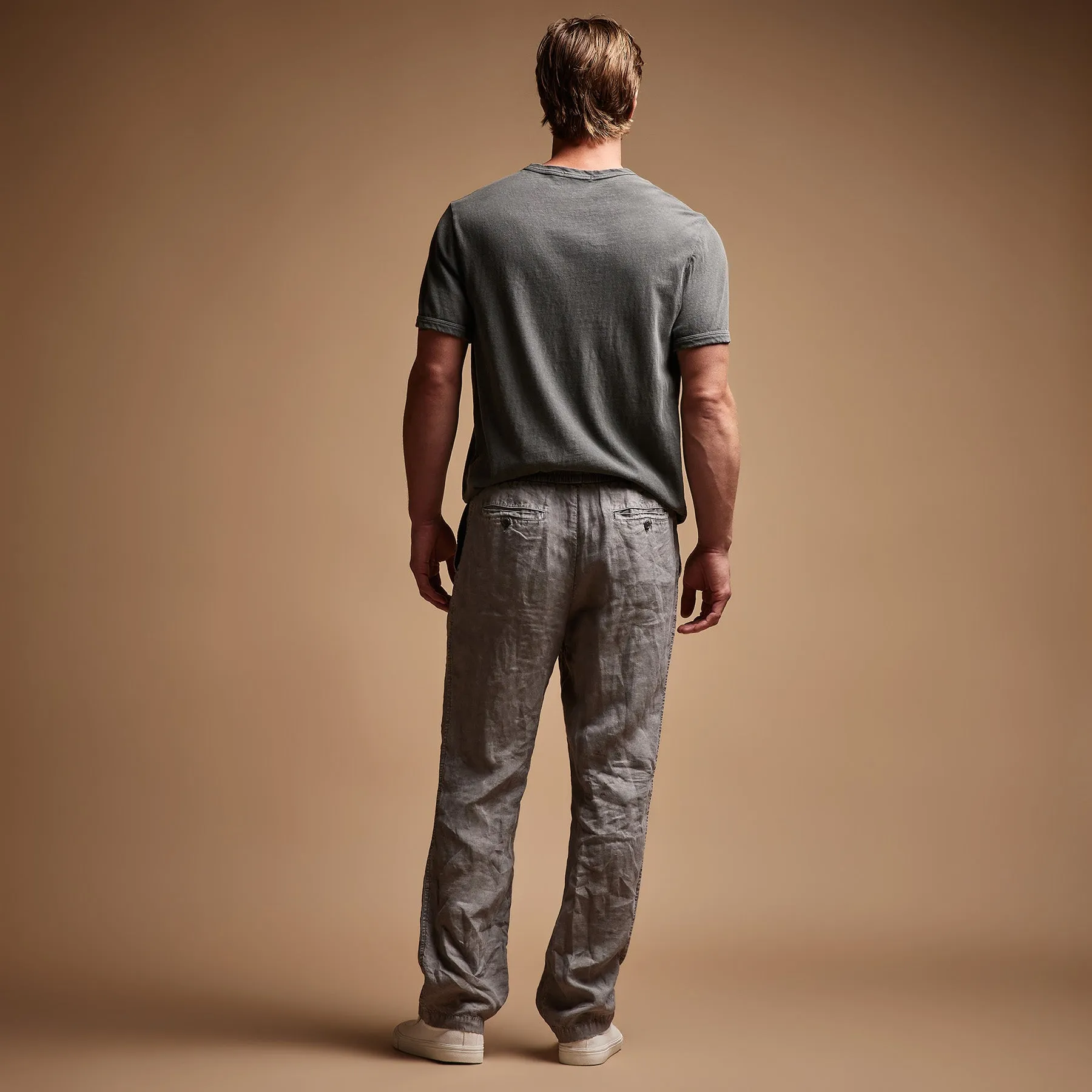 Relaxed Linen Pant - Silver Grey Pigment