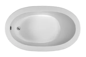 Reliance Oval End Drain Soaking Bath White 59.5" x 35.5" x 18.75" (R6036ODIS-W)