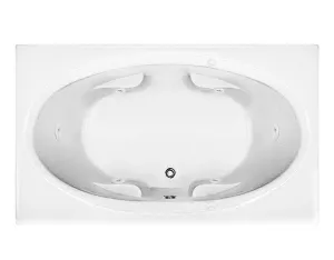 Reliance Rectangular Center Drain Whirlpool Bath Biscuit 70.5" x 41.5" x 19.375" (R7142CROW-B)
