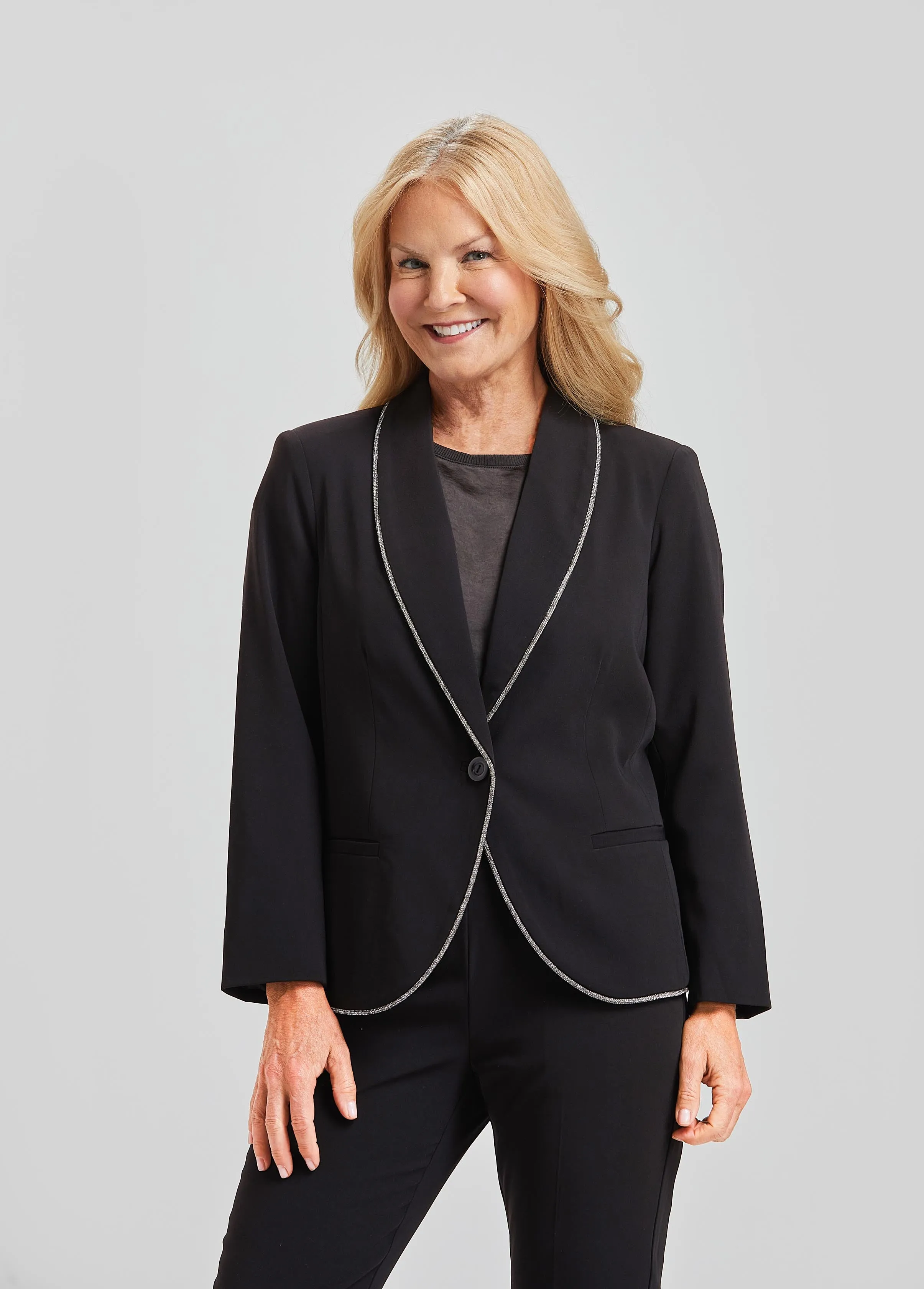 Remi Beaded Trim Jacket- FINAL SALE