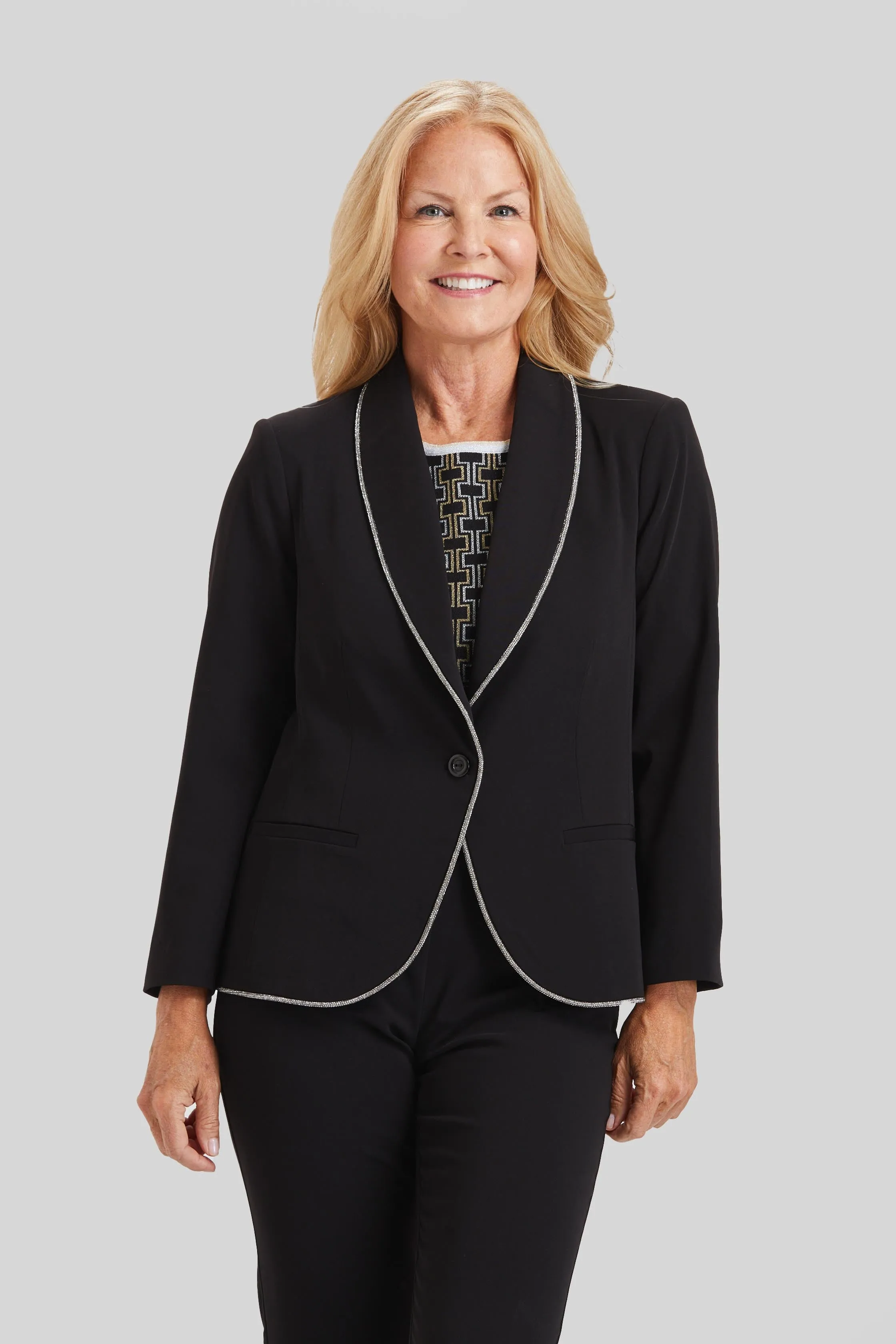 Remi Beaded Trim Jacket- FINAL SALE