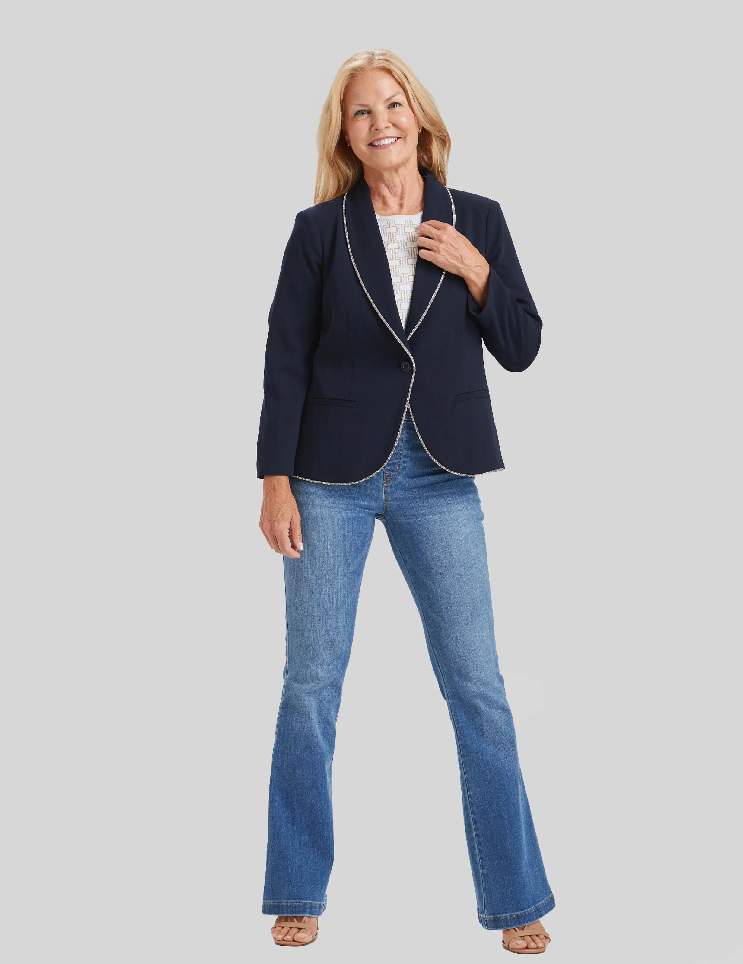 Remi Beaded Trim Jacket- FINAL SALE