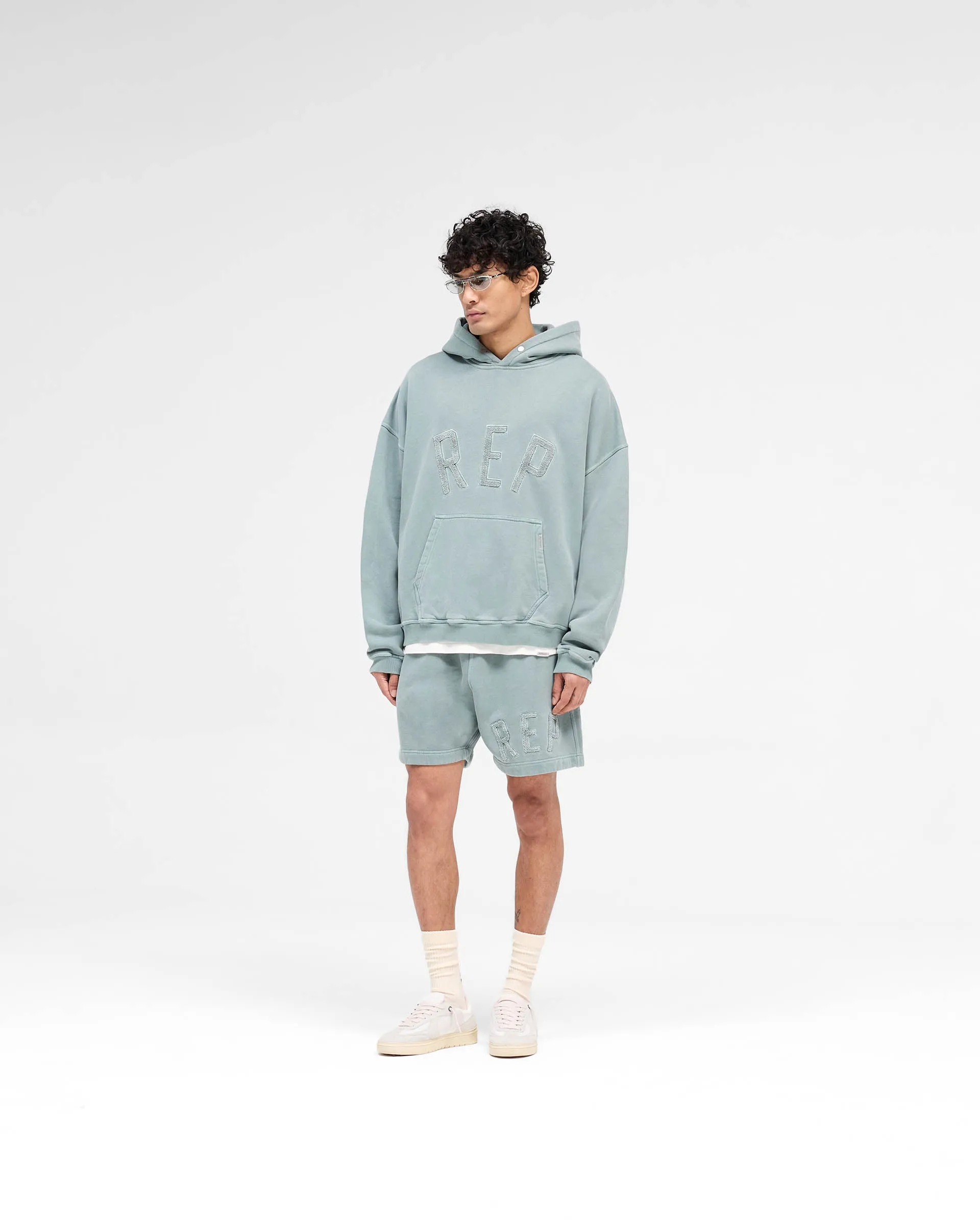 Rep Applique Hoodie - Forest Green
