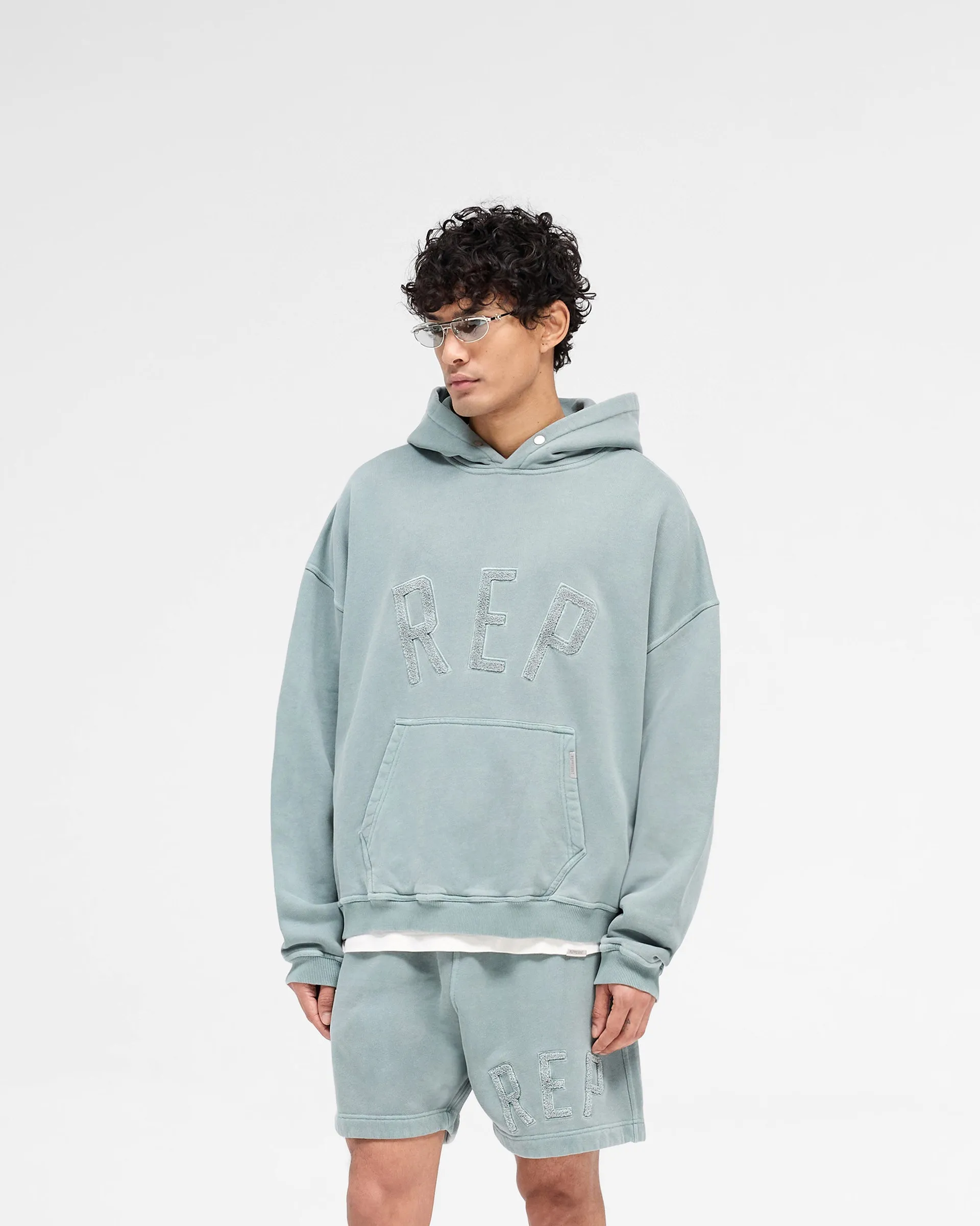 Rep Applique Hoodie - Forest Green