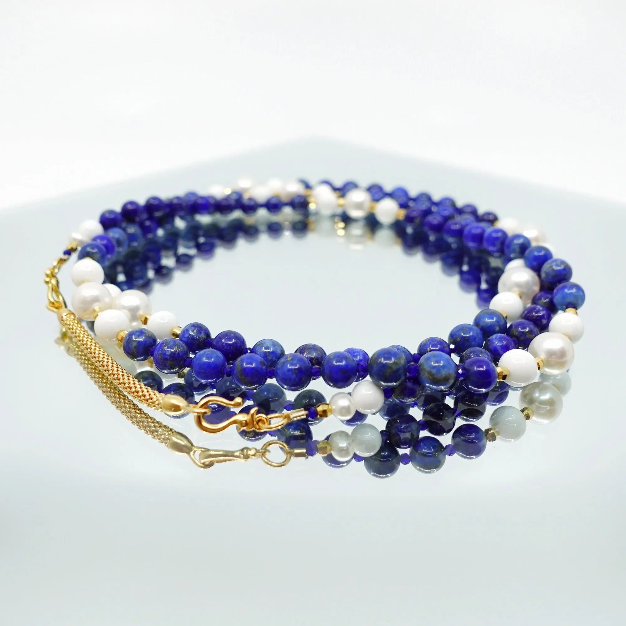 Return to Origin Lapis Tassel Pendant Necklace