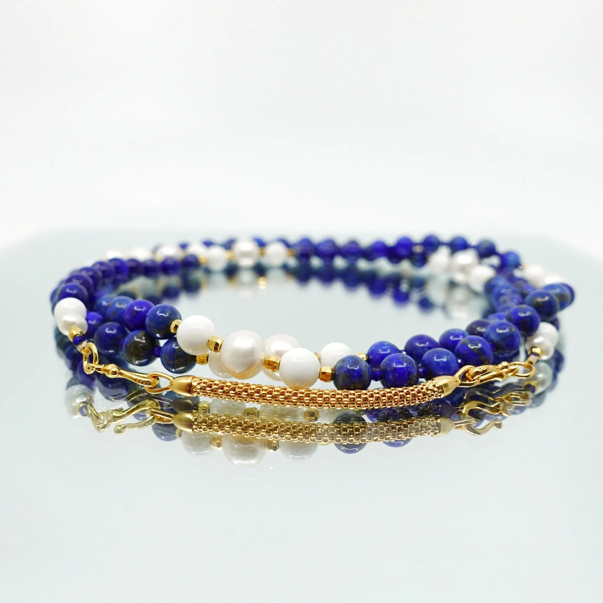 Return to Origin Lapis Tassel Pendant Necklace