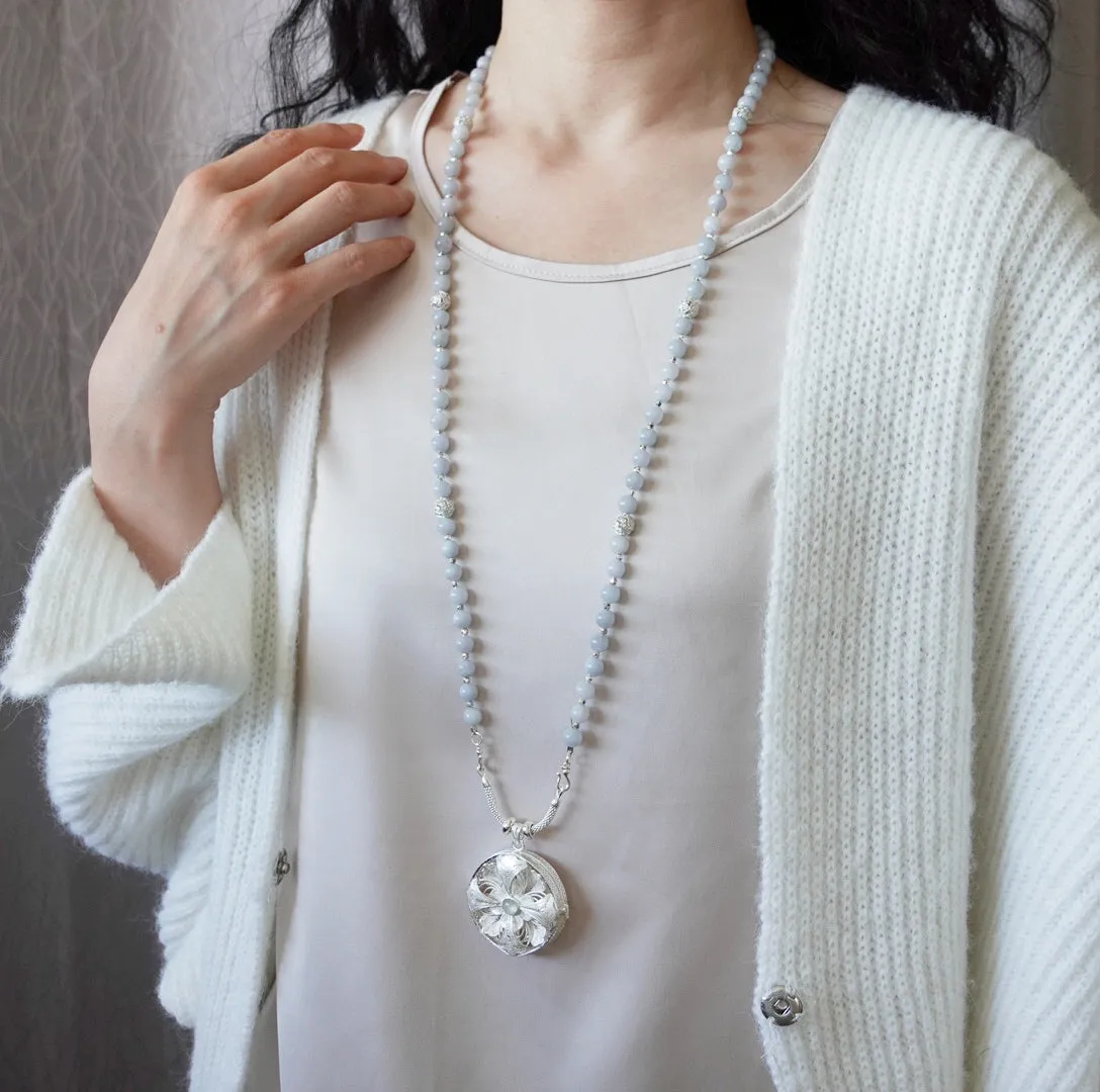 Return to Origin Multi-style Purple Jadeite Beaded Necklace with Tassels