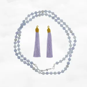 Return to Origin Multi-style Purple Jadeite Beaded Necklace with Tassels