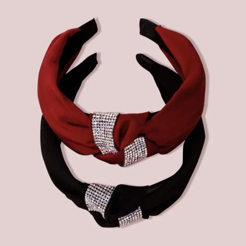 Rhinestone Knot Hair Hoop