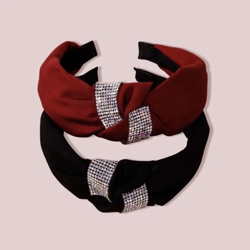 Rhinestone Knot Hair Hoop