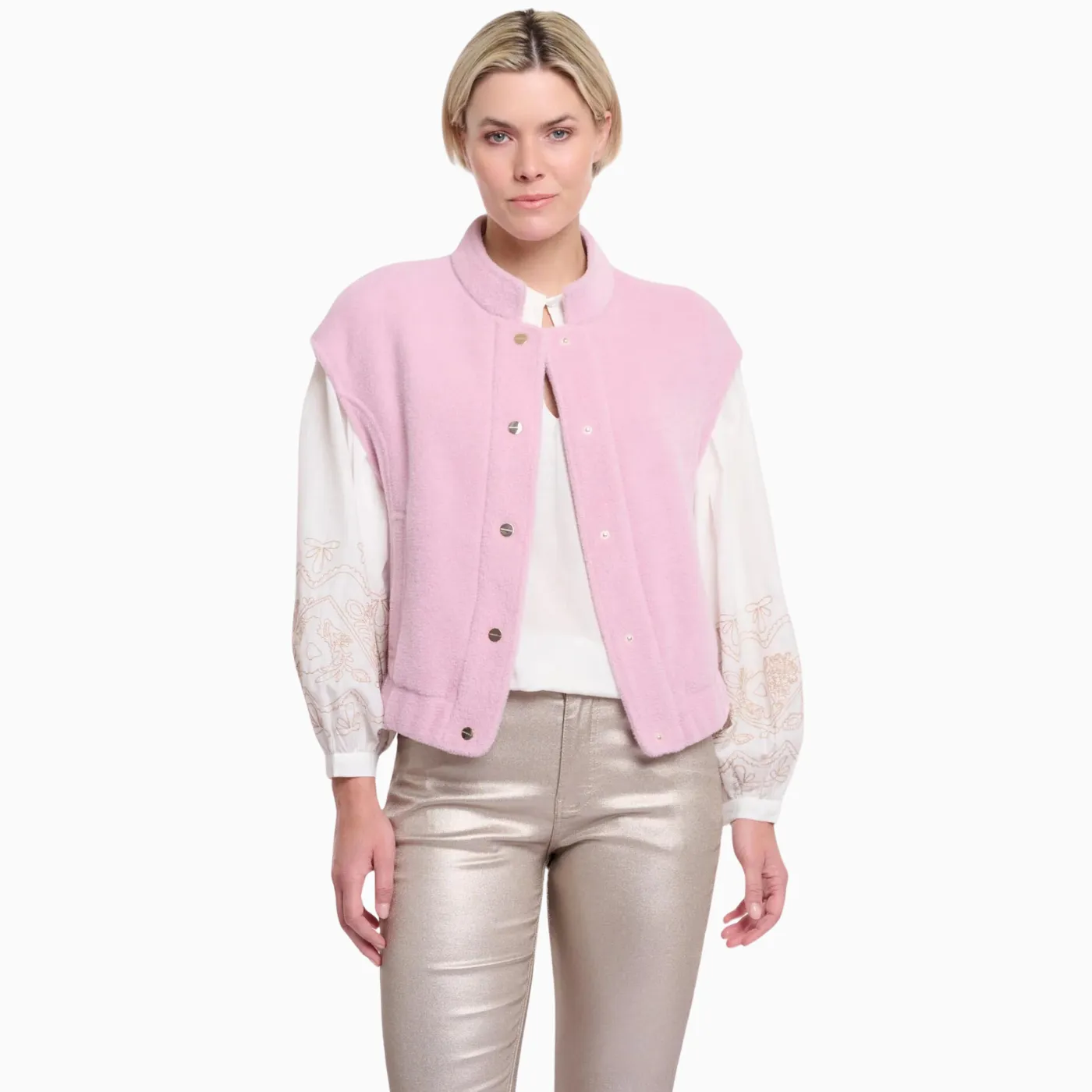 Rino & Pelle Teuntje Boxy Waistcoat | Lilac