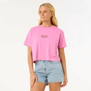 Rip Curl Sun & Sea Crop Tee Pink