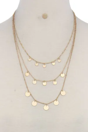 Rise 2 Shine- Layered Coin Necklace Gold