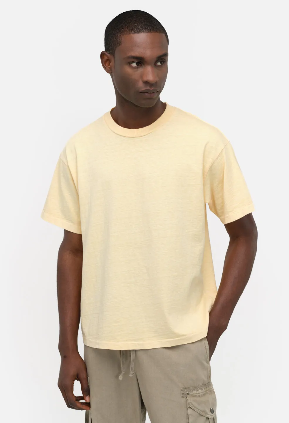 Riviera Cropped Tee / Washed Citrus