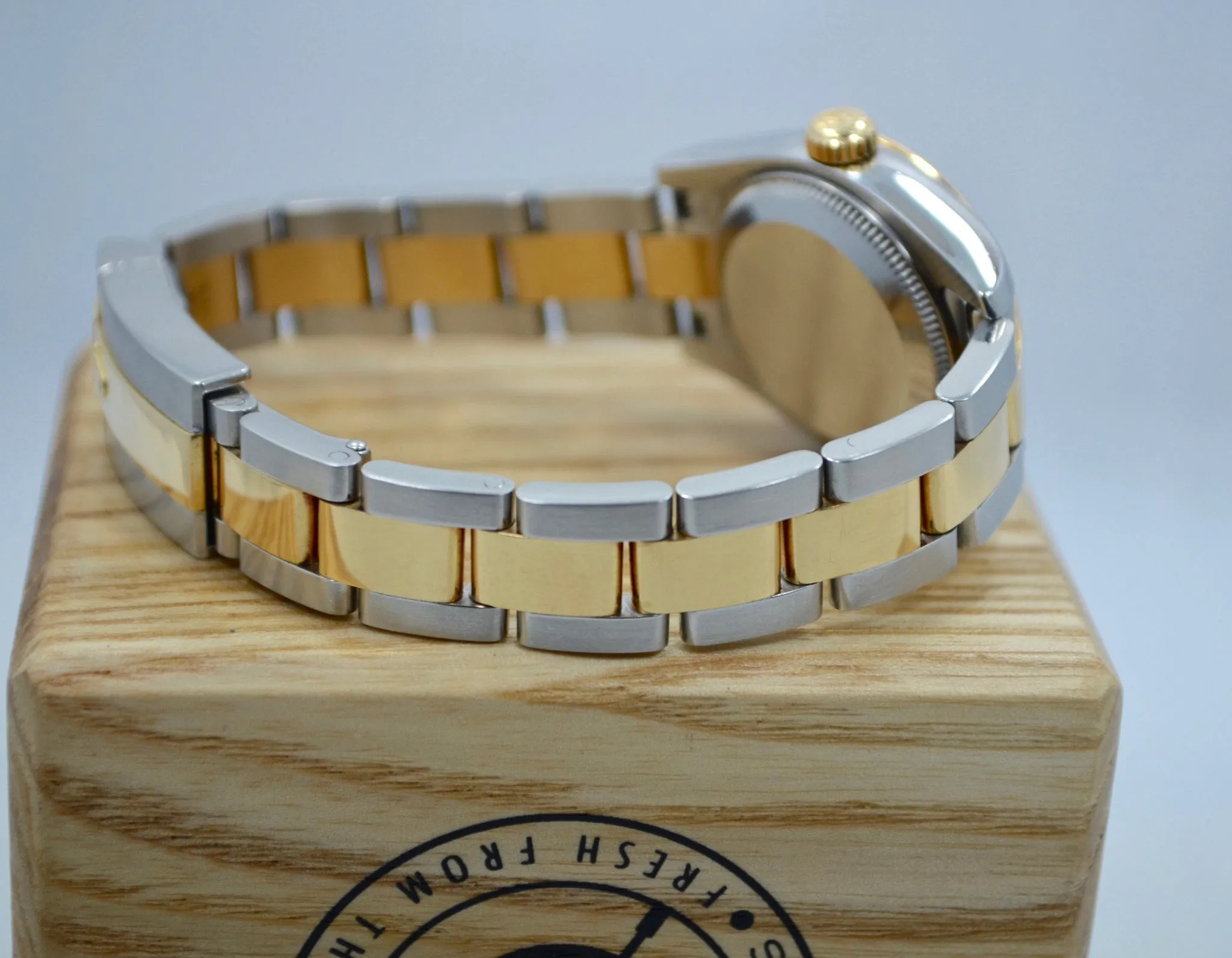 Rolex 179163 Datejust Two Tone Ladies Oyster Steel Gold Roman Wristwatch
