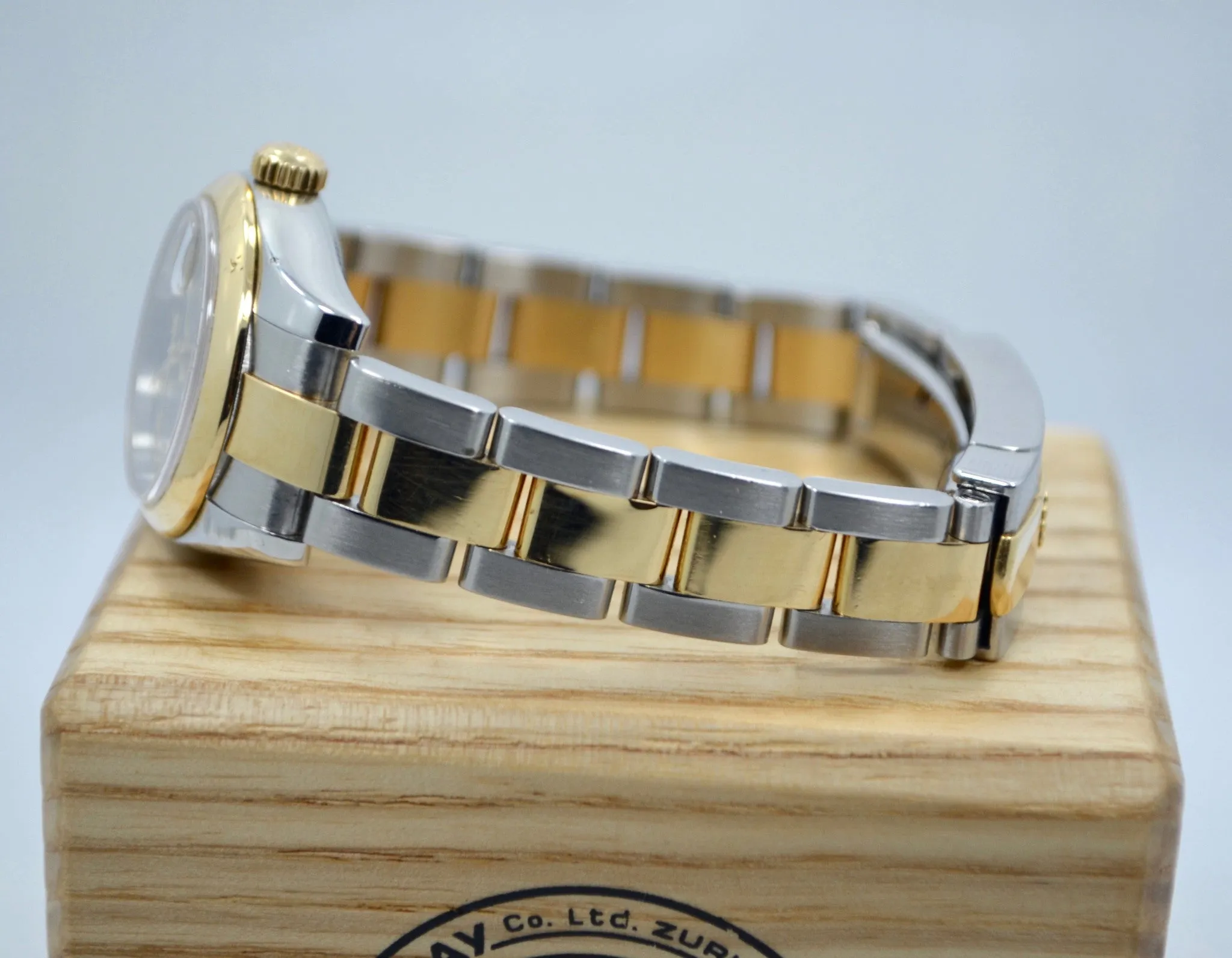 Rolex 179163 Datejust Two Tone Ladies Oyster Steel Gold Roman Wristwatch