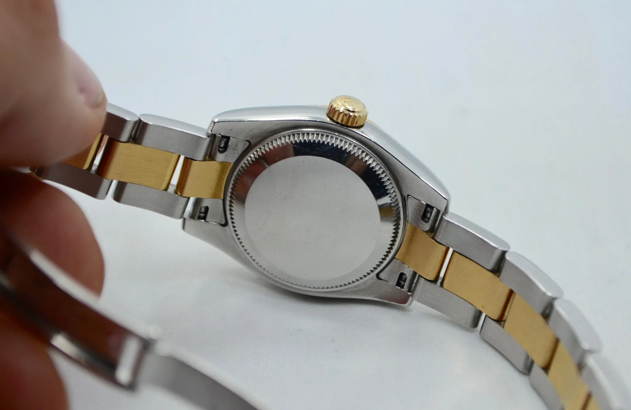 Rolex 179163 Datejust Two Tone Ladies Oyster Steel Gold Roman Wristwatch