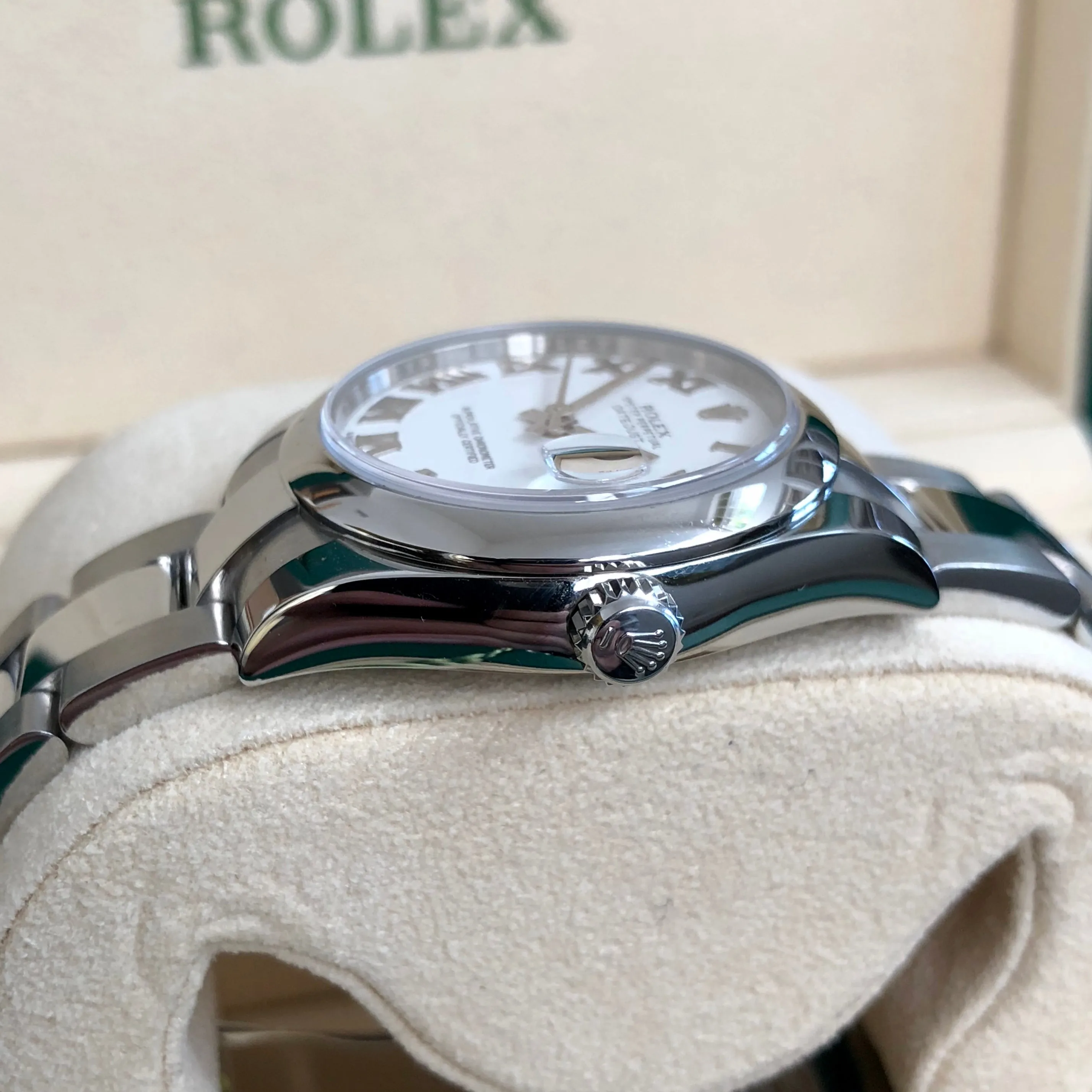 Rolex Datejust 178240 Ladies Steel 31mm Midsize White Roman Wristwatch Box Papers
