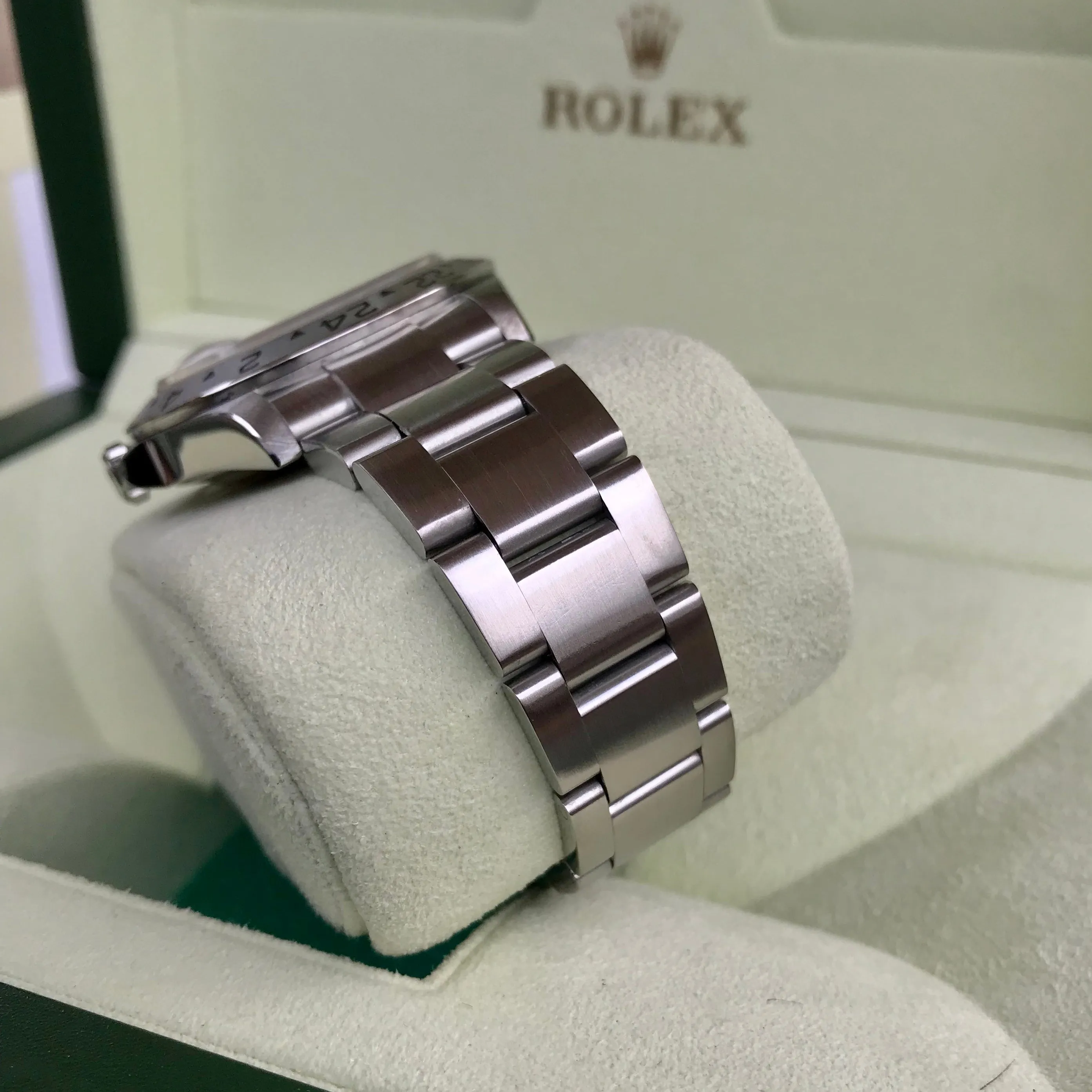 Rolex Explorer II 16570 Stainless Steel GMT Oyster F Serial Wristwatch Box Papers Circa 2003
