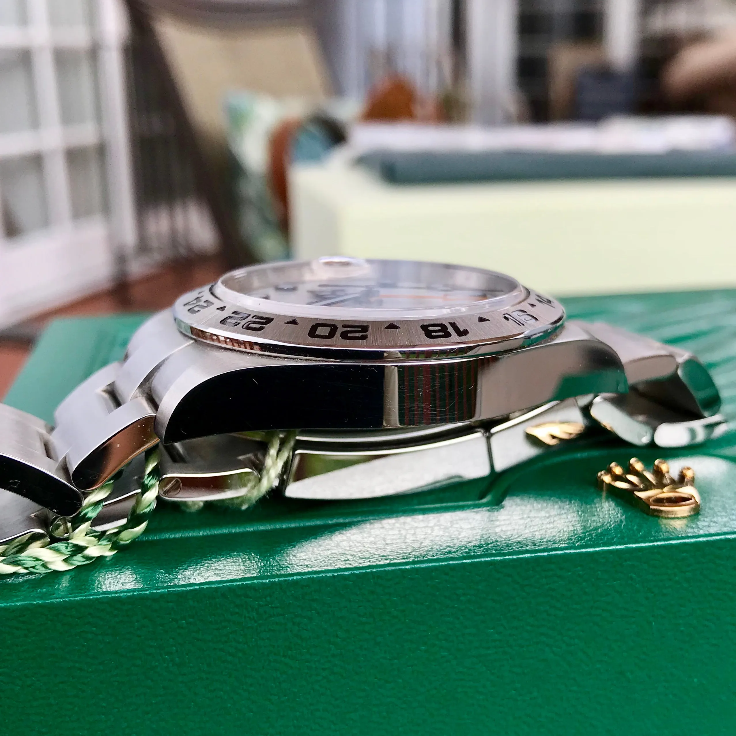 Rolex Explorer II 216570 White GMT Oyster Stainelss Steel Wristwatch Box & Papers Random Serial