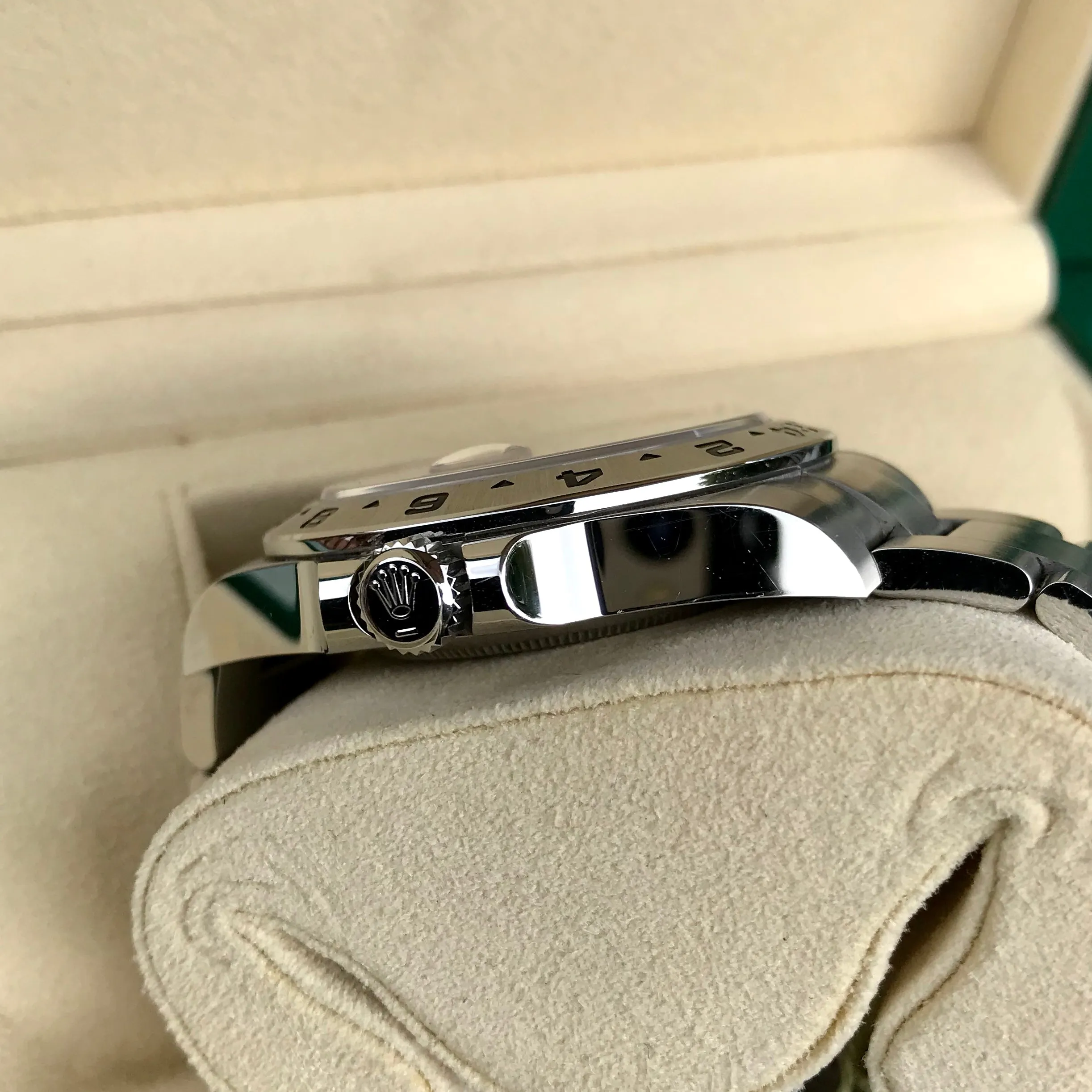 Rolex Explorer II 216570 White GMT Oyster Stainelss Steel Wristwatch Box & Papers Random Serial