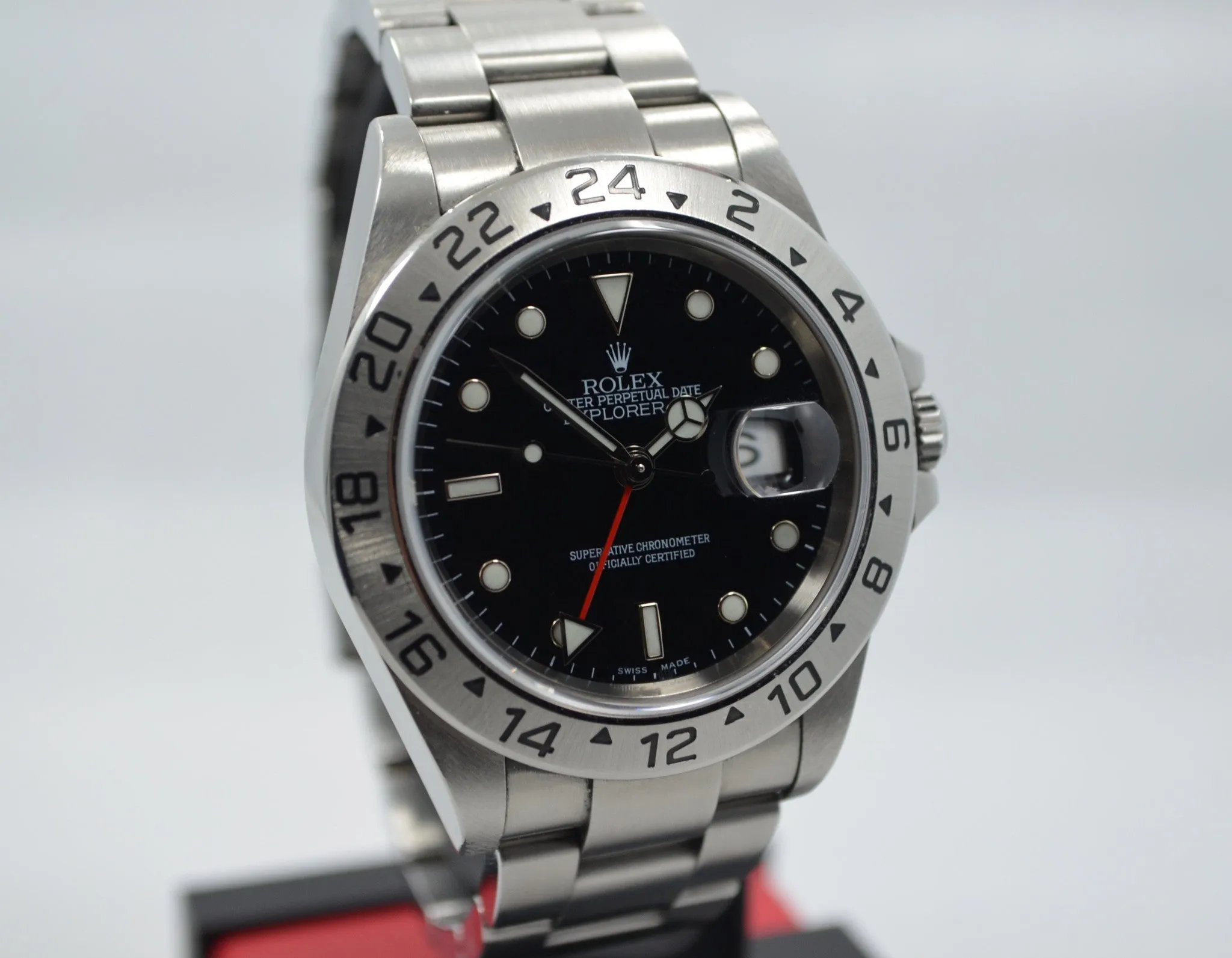 Rolex Explorer II Steel GMT 16570 Automatic Wristwatch "Z" Series Box Papers