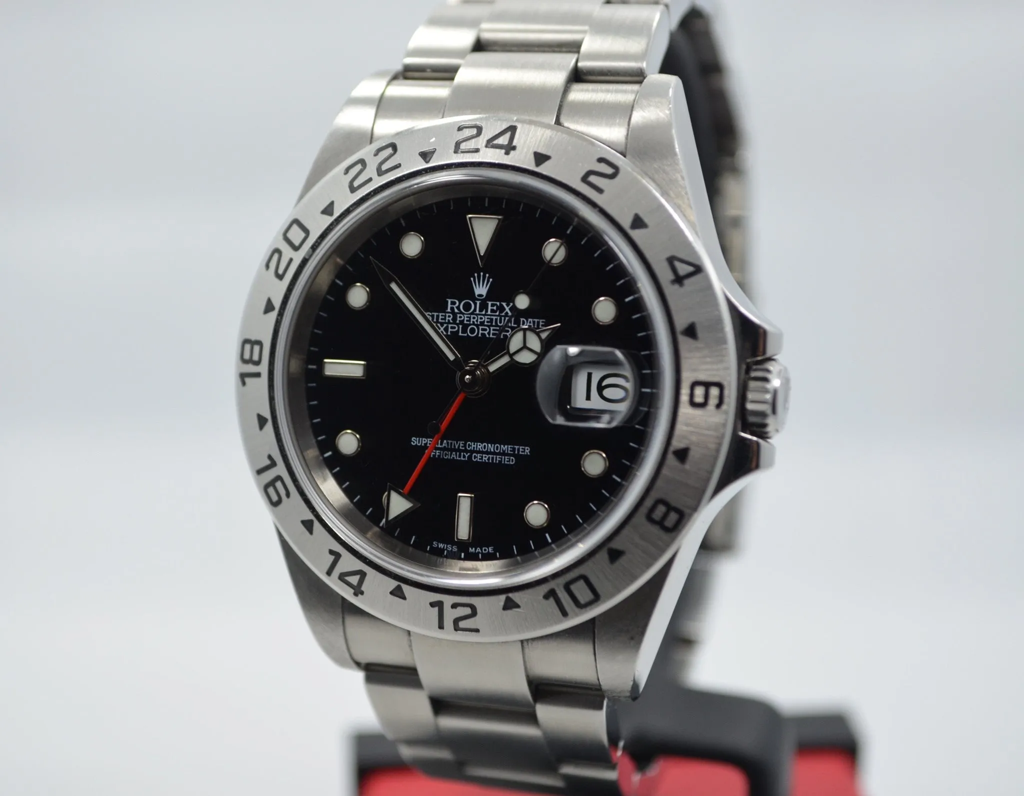 Rolex Explorer II Steel GMT 16570 Automatic Wristwatch "Z" Series Box Papers