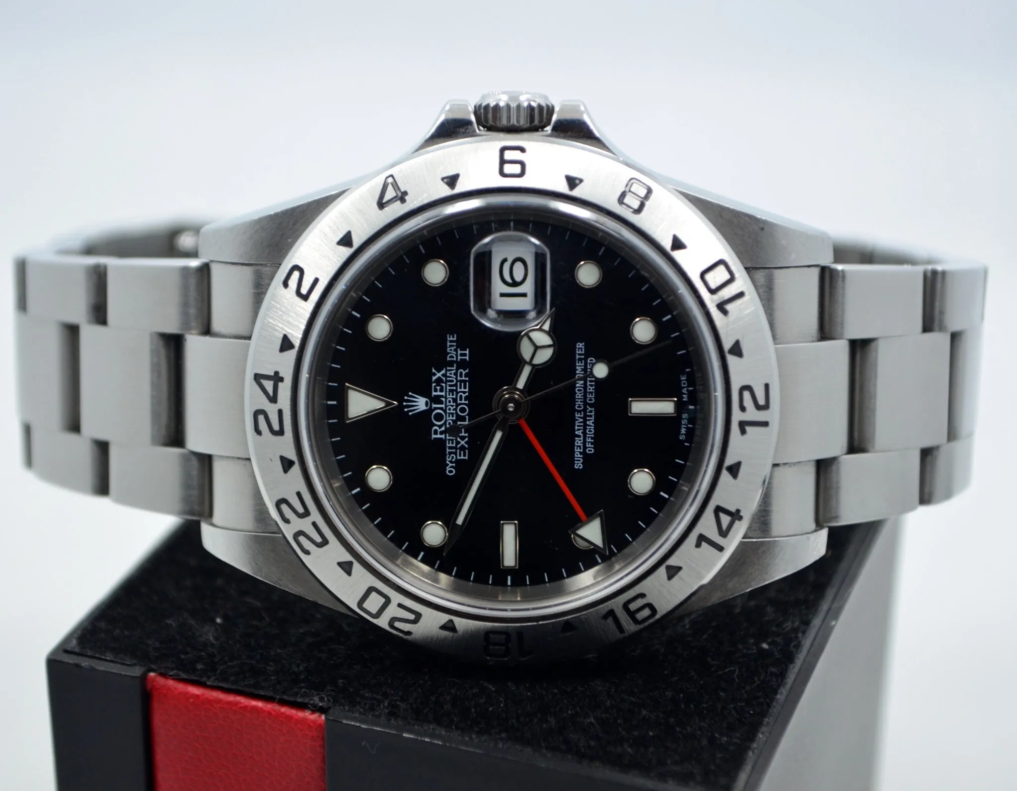 Rolex Explorer II Steel GMT 16570 Automatic Wristwatch "Z" Series Box Papers