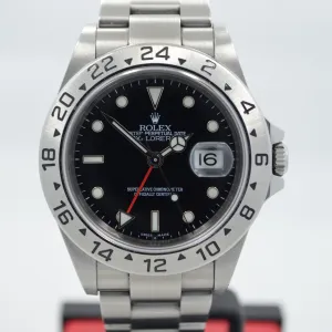 Rolex Explorer II Steel GMT 16570 Automatic Wristwatch "Z" Series Box Papers
