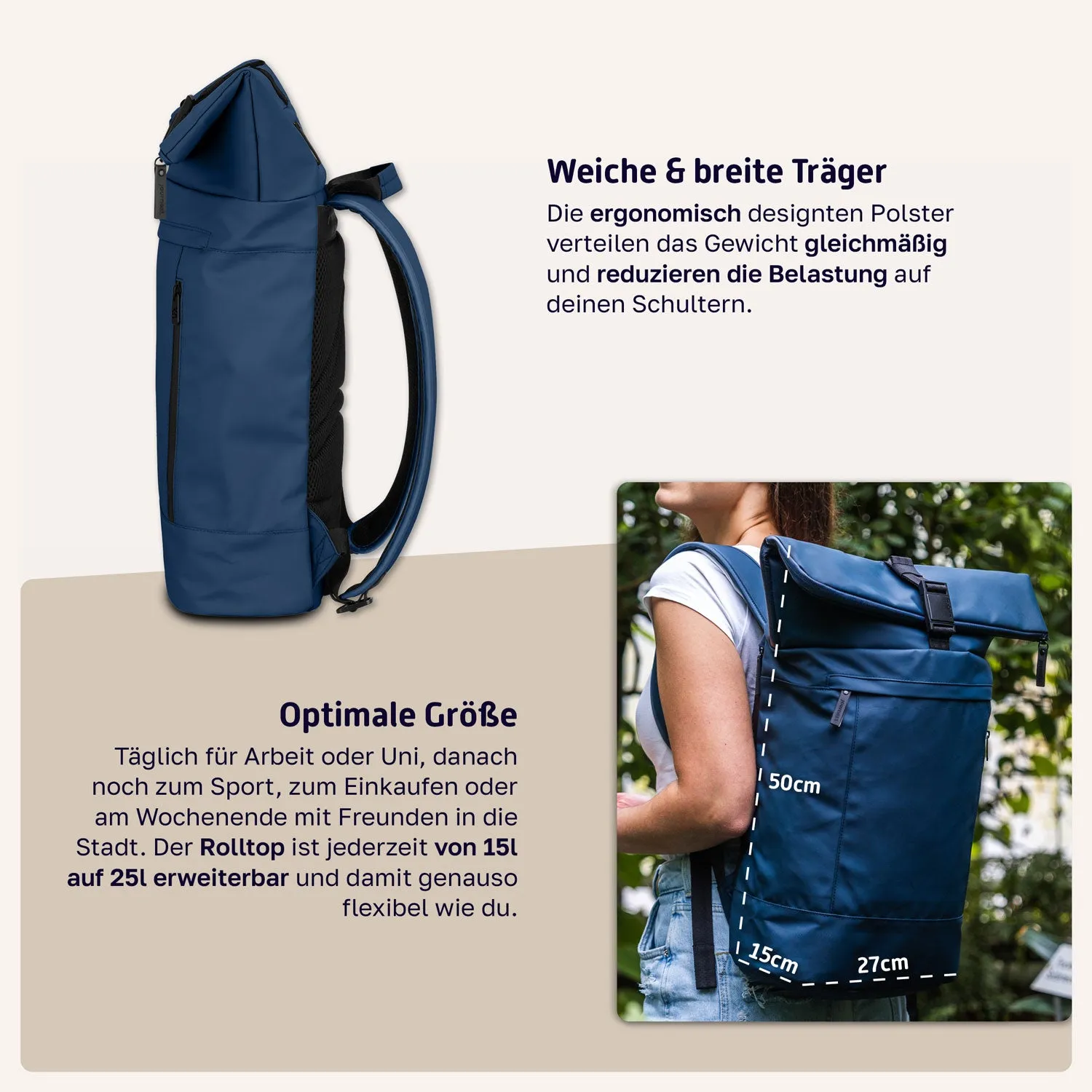 Rolltop Rucksack "NEW TIMELESS"