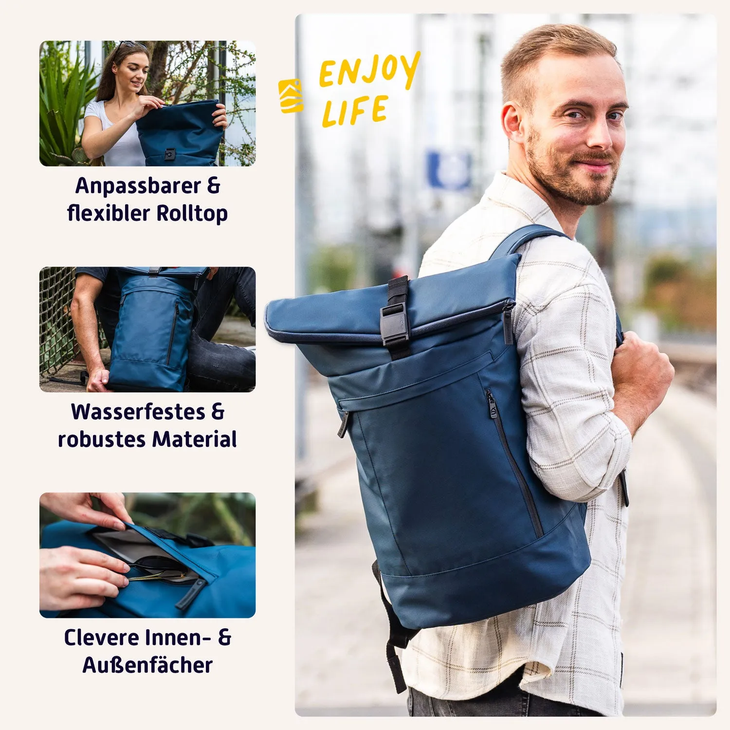 Rolltop Rucksack "NEW TIMELESS"