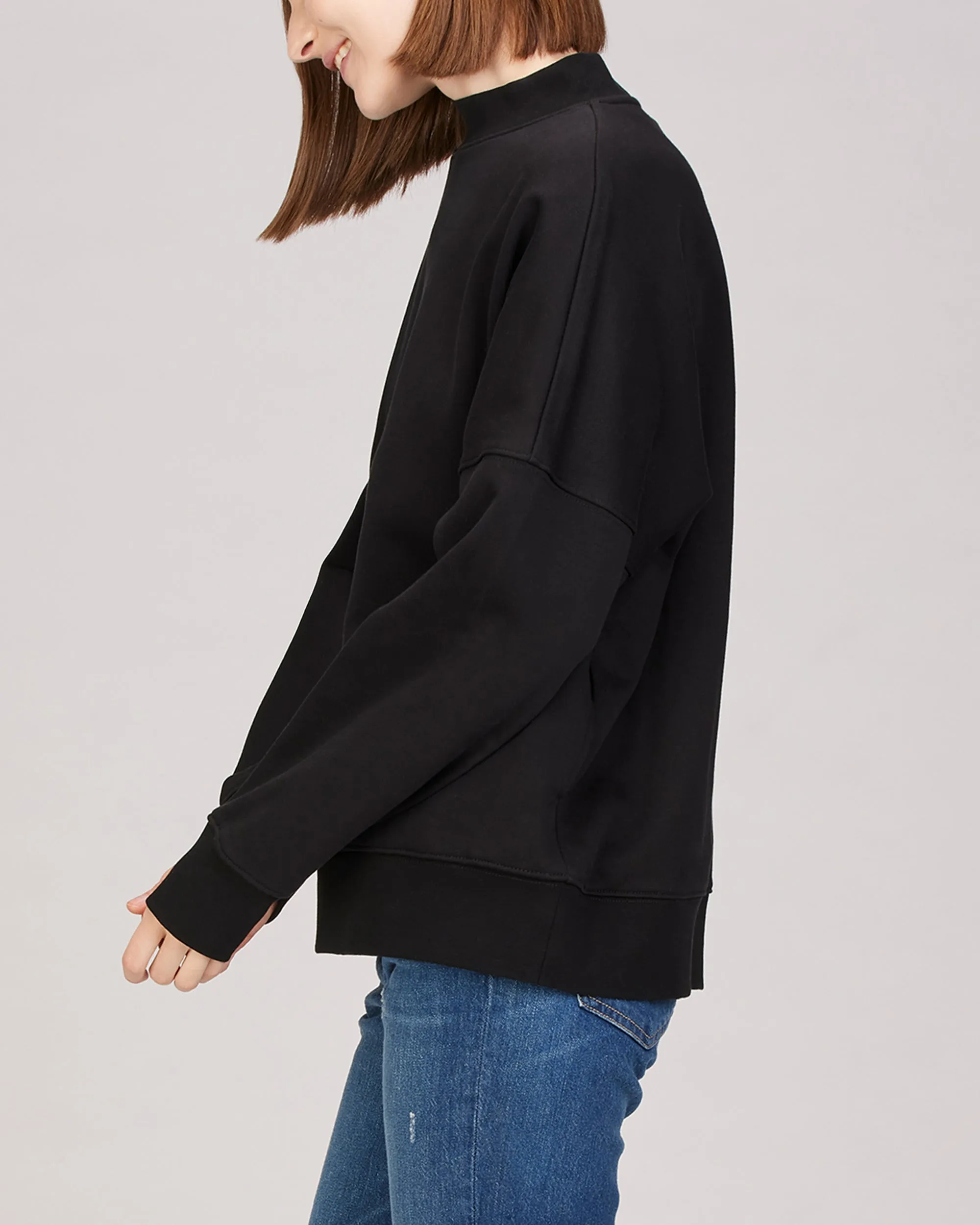 Rowan Boxy Mock Neck Pullover