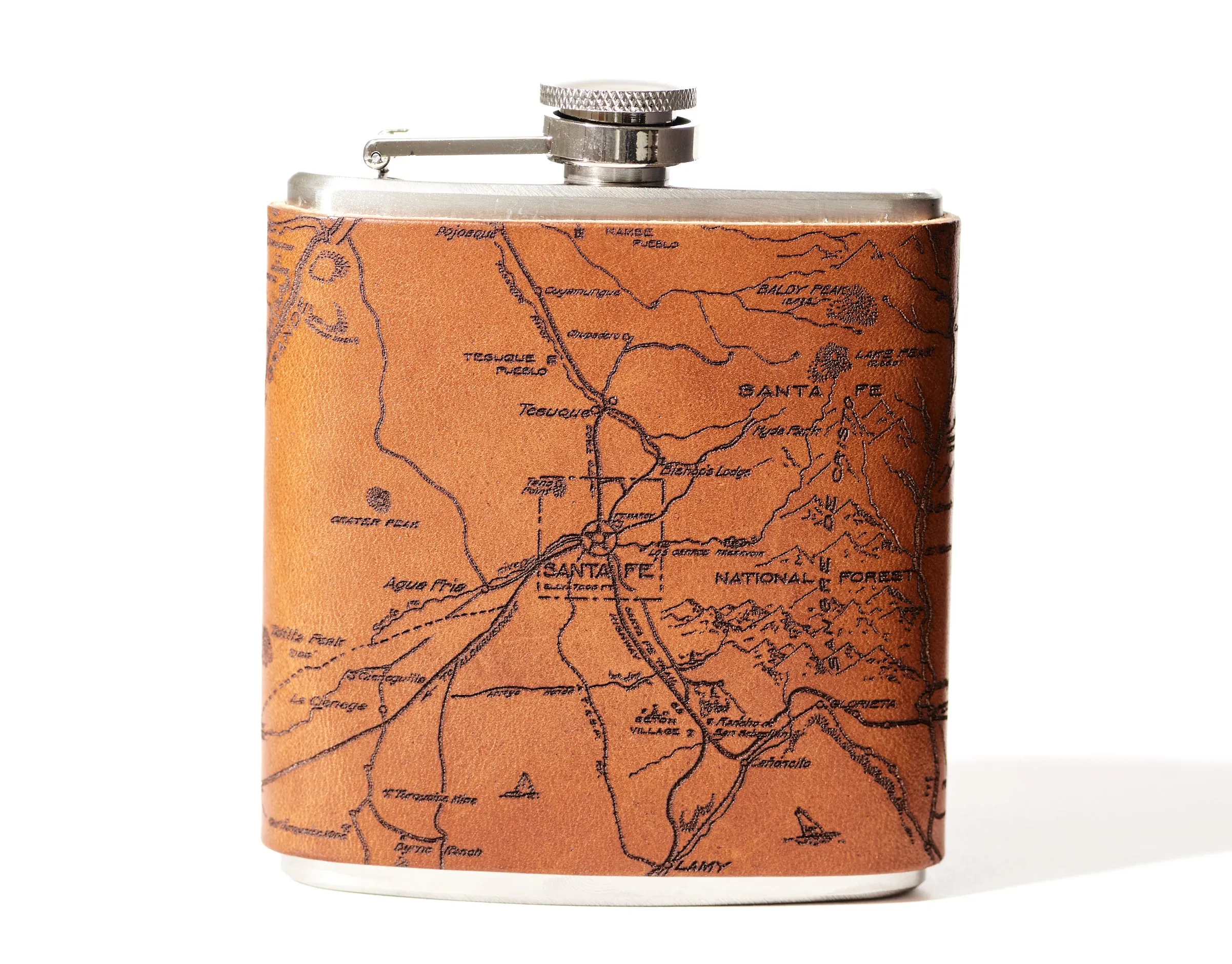 Santa Fe Map Flask