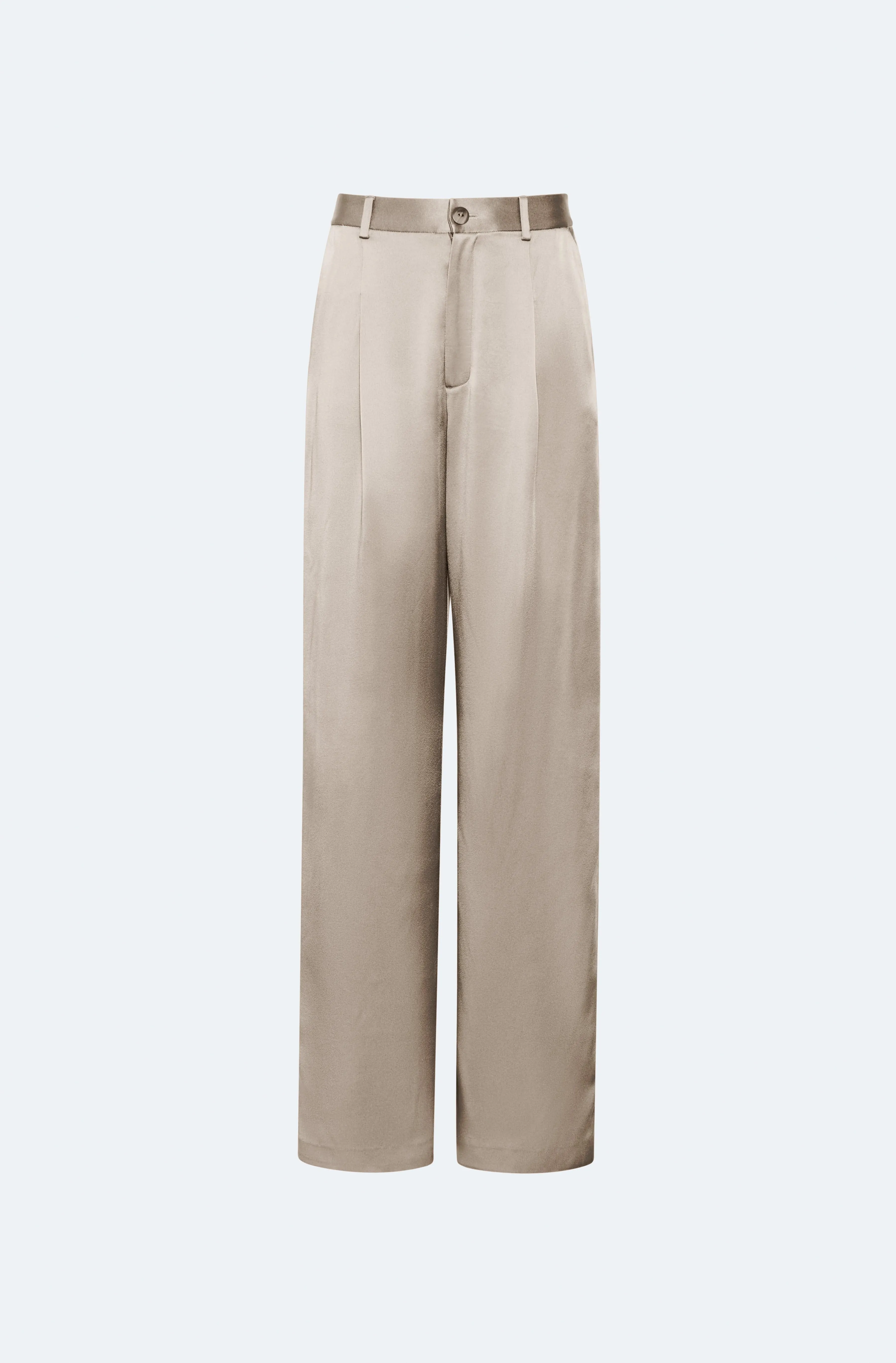 Satin Relaxed Pleated Pant