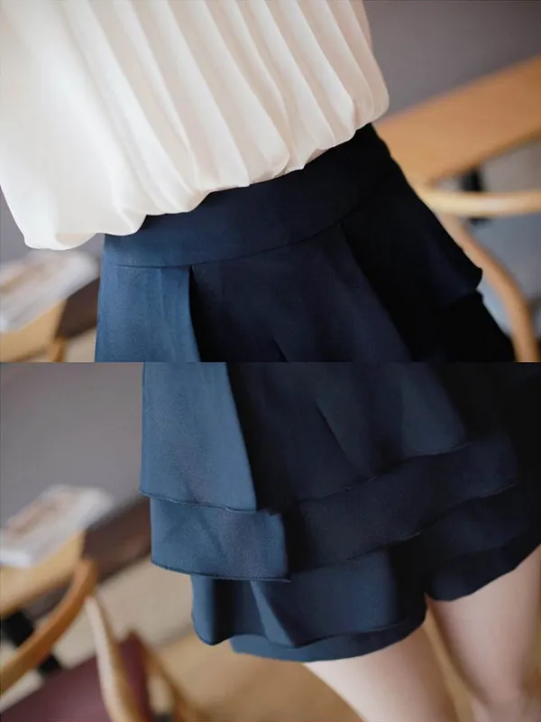 scallop layered skort