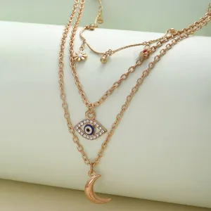 Selene Evil Eye Layered Necklace