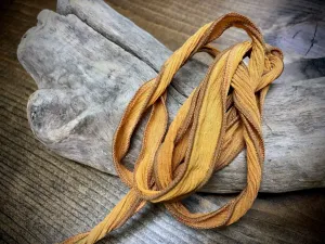 Side-Stitched Silk Ribbon - Jackfruit