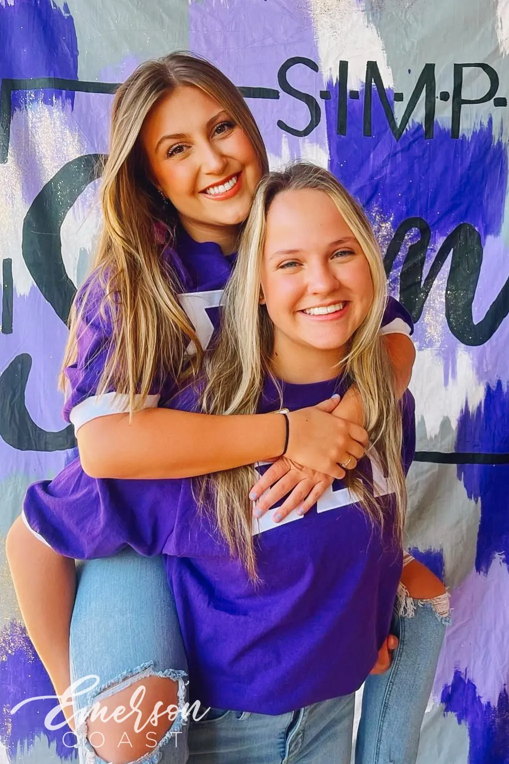 Sigma Sigma Sigma Purple Stitched Letter Jersey