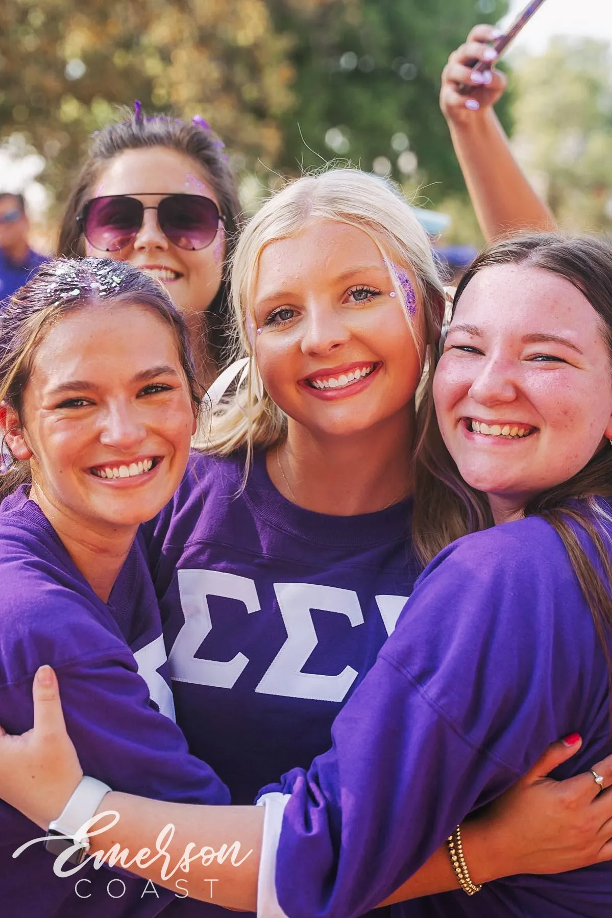 Sigma Sigma Sigma Purple Stitched Letter Jersey