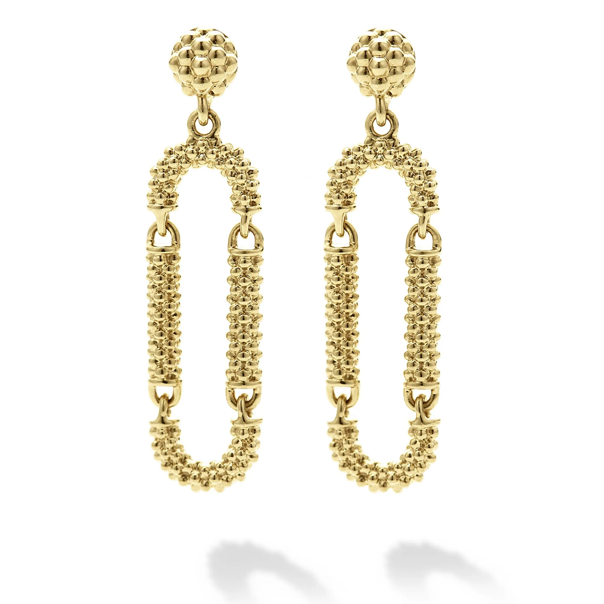 Signature Caviar 18K Gold Superfine Caviar Drop Earrings