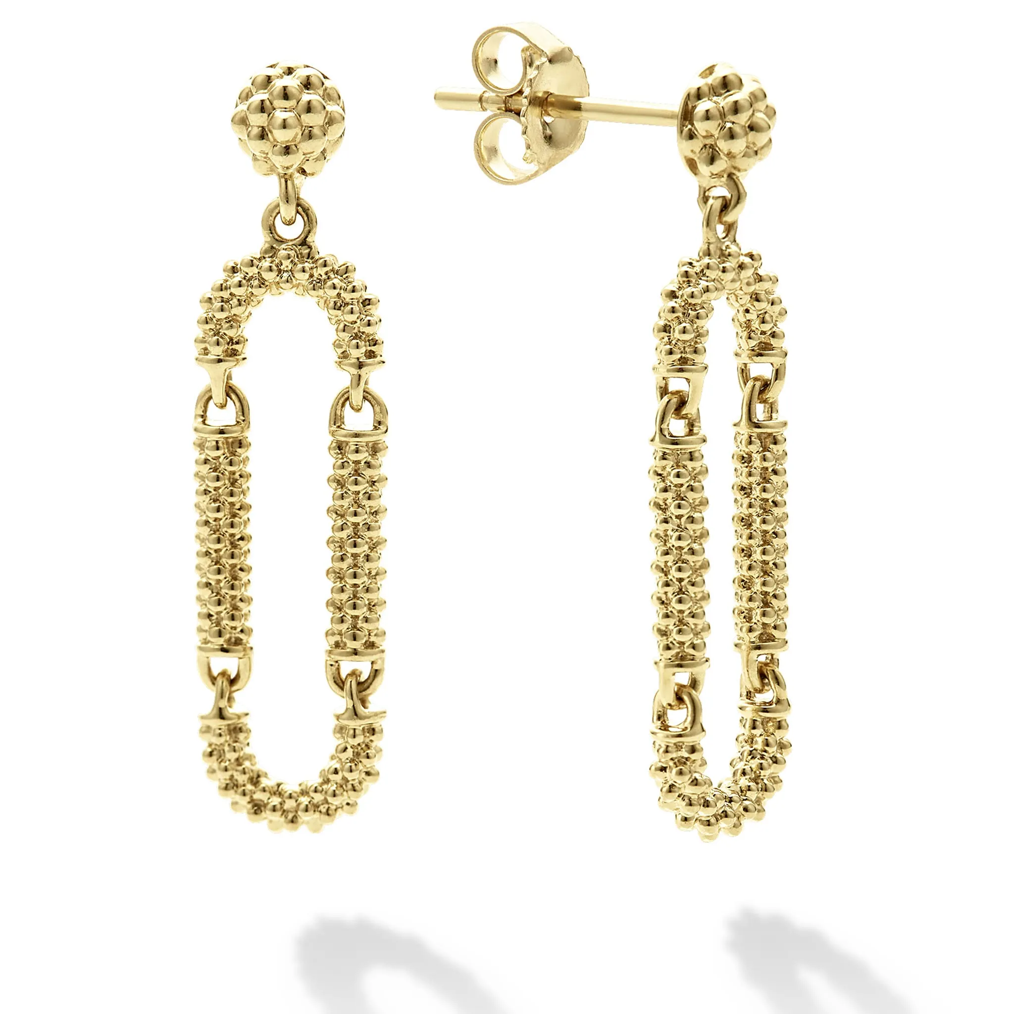 Signature Caviar 18K Gold Superfine Caviar Drop Earrings
